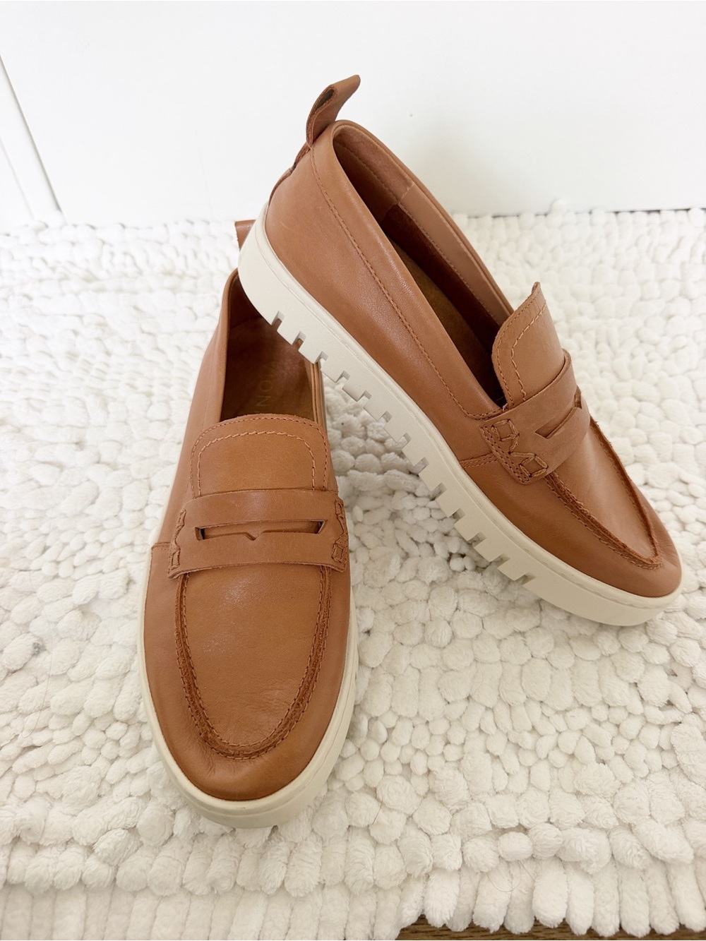 Vionic Uptown Leather-Look Loafers Brown US 6.5 Like New
